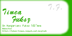 timea fuksz business card